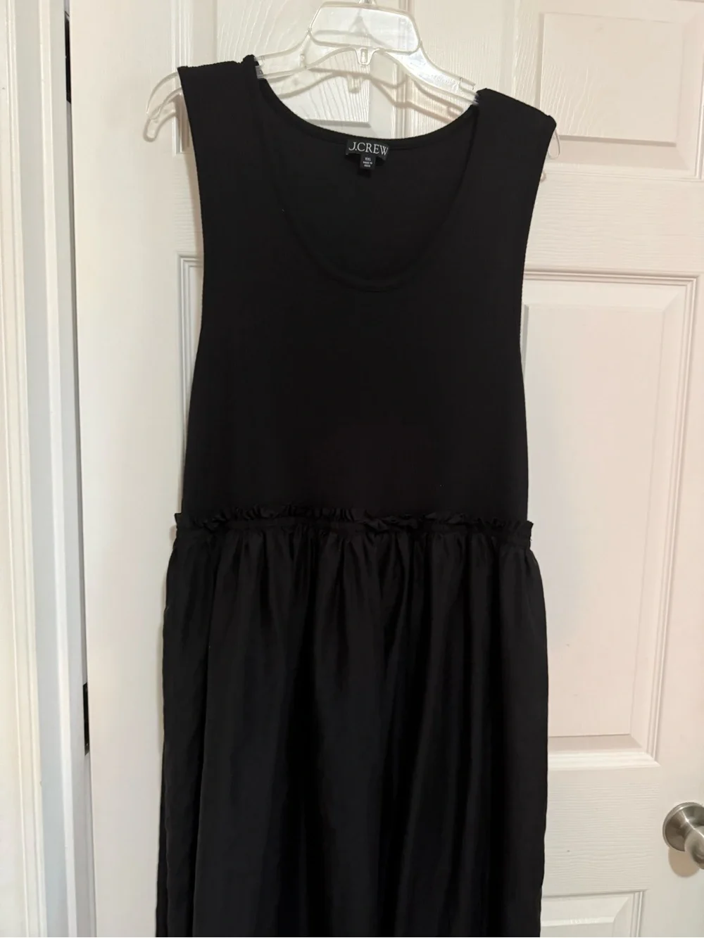 J. Crew Black Sleeveless Midi Dress